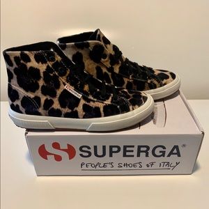 Superga Leopard High Top Sneaker-NWT